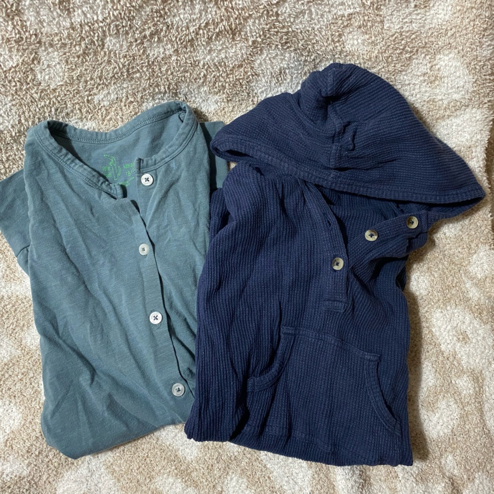 TWO Kate Quinn union suits 18-24 mo